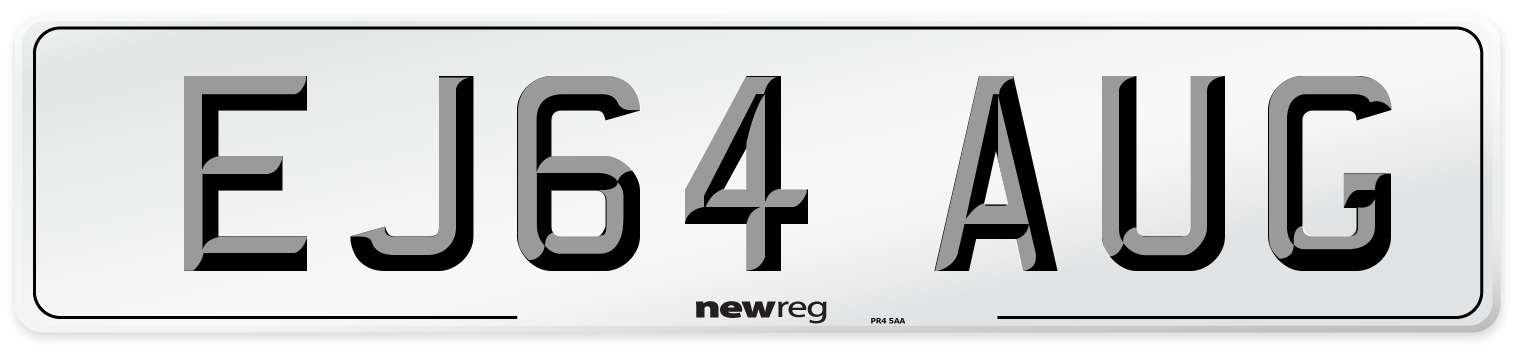 EJ64 AUG Number Plate from New Reg